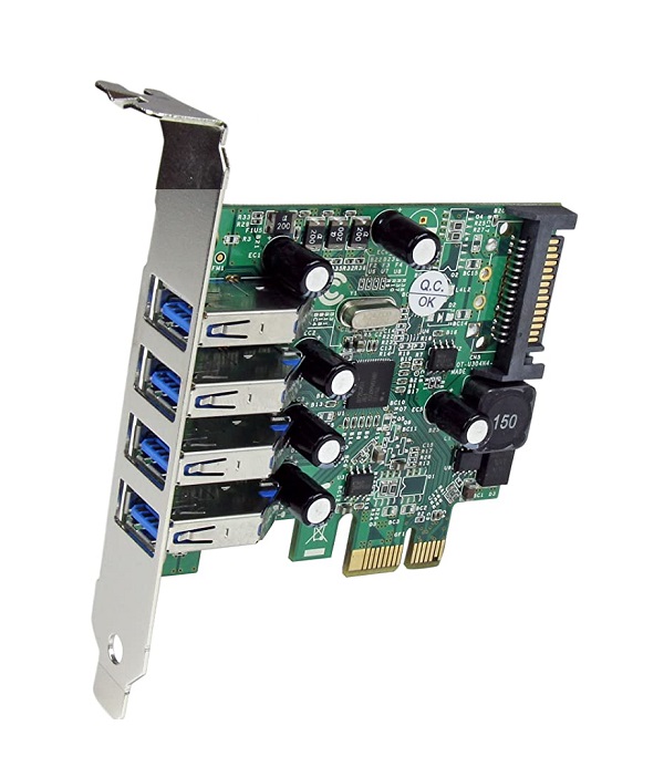 کارت USB3.0 PCI Express برق ساتا 4 پورت مینی پنل مخصوص مینی کیس