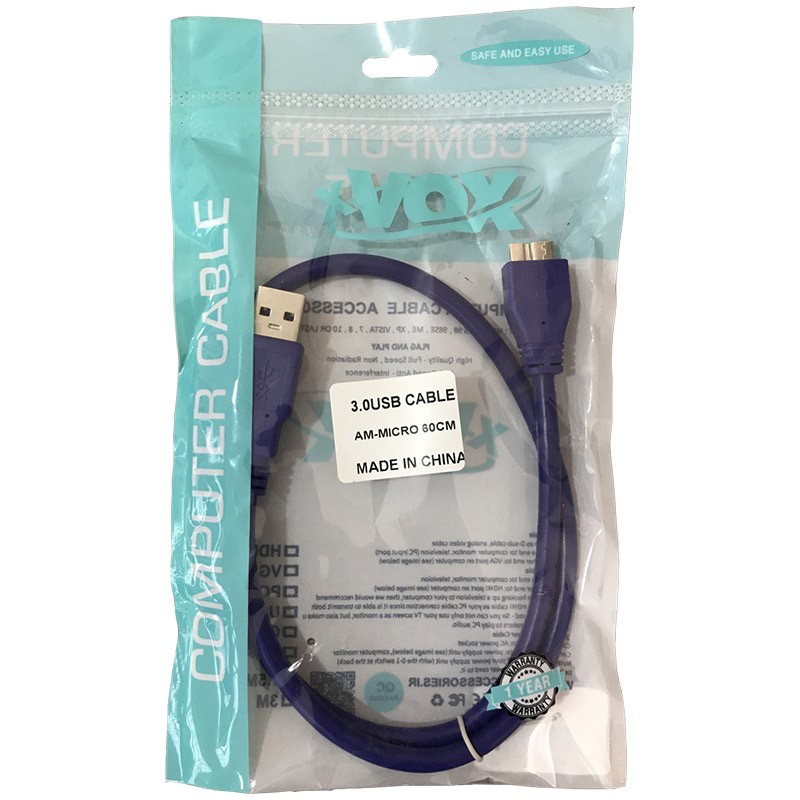 کابل هارد X-VOX ‏USB3 ‏60 سانتی متر