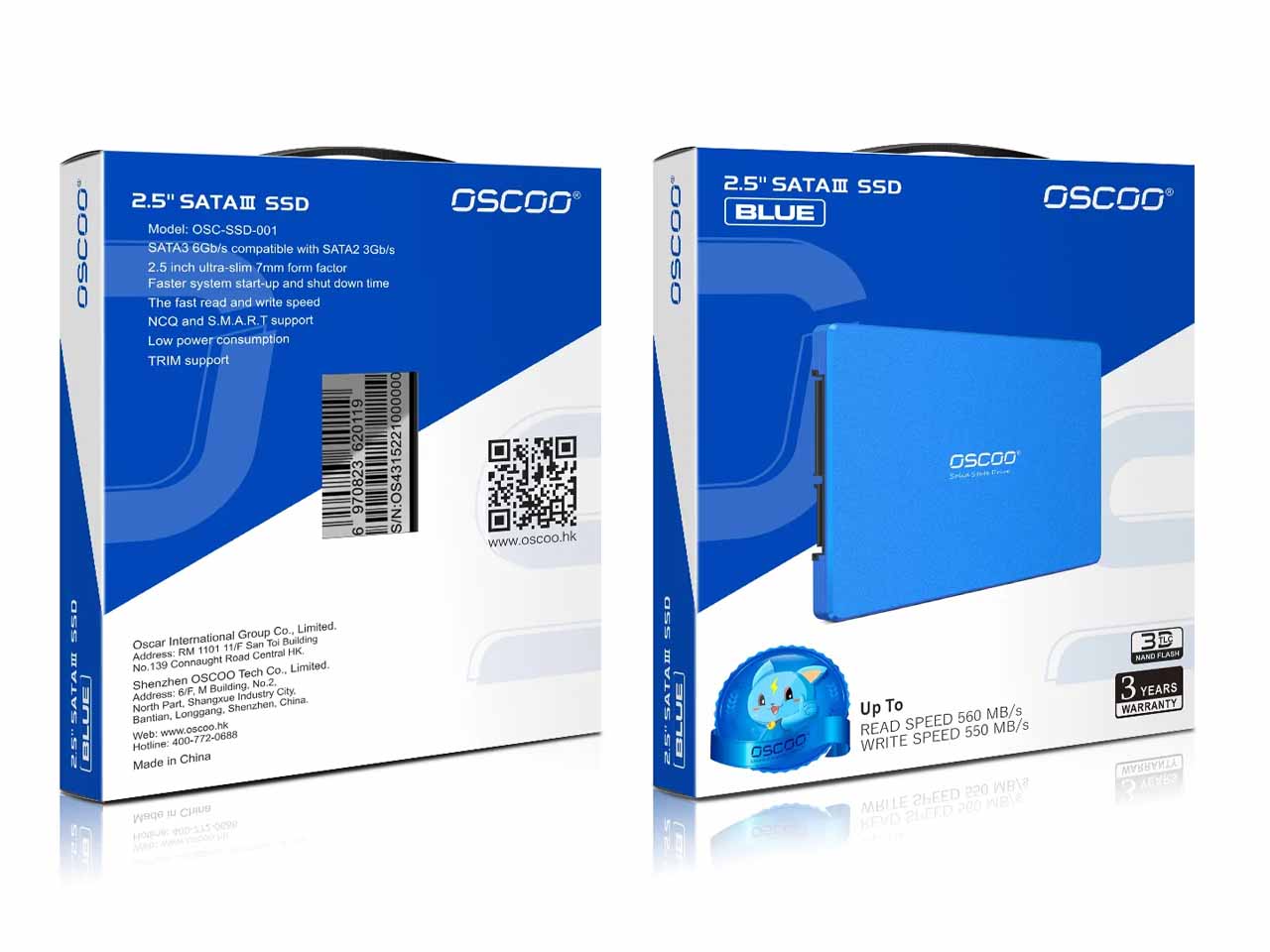 اس اس دی اینترنال اسکو مدل OSCOO SSD 001 Blue ظرفیت 1 ترابایت