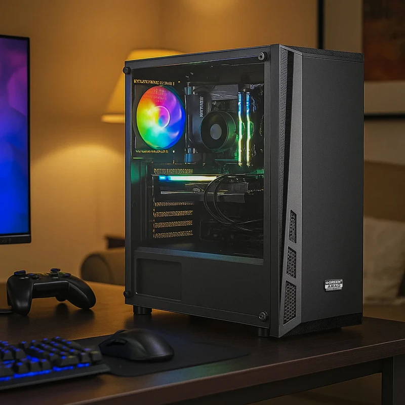 کیس کامپیوتر گیمینگ ویترینی