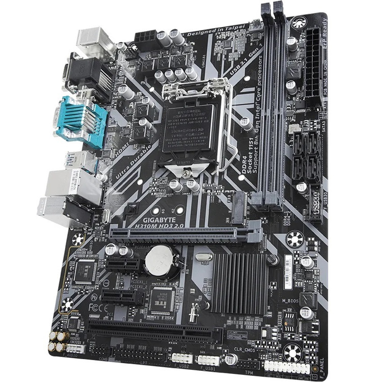 مادربرد گیگابایت Gigabyte H310M HD3 2.0 LGA 1151 DDR4 MicroATX (استوک)